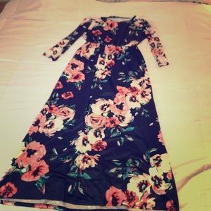 Long Sleeve Floral Maxi Dress